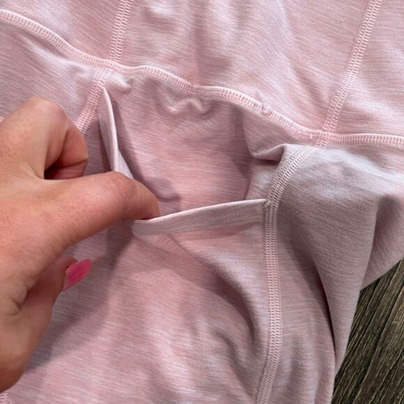 Victoria's Secret Leggings Mid-Rise Pockets Pull-On 100% Cotton Pink Size 12 - Picture 4 of 10